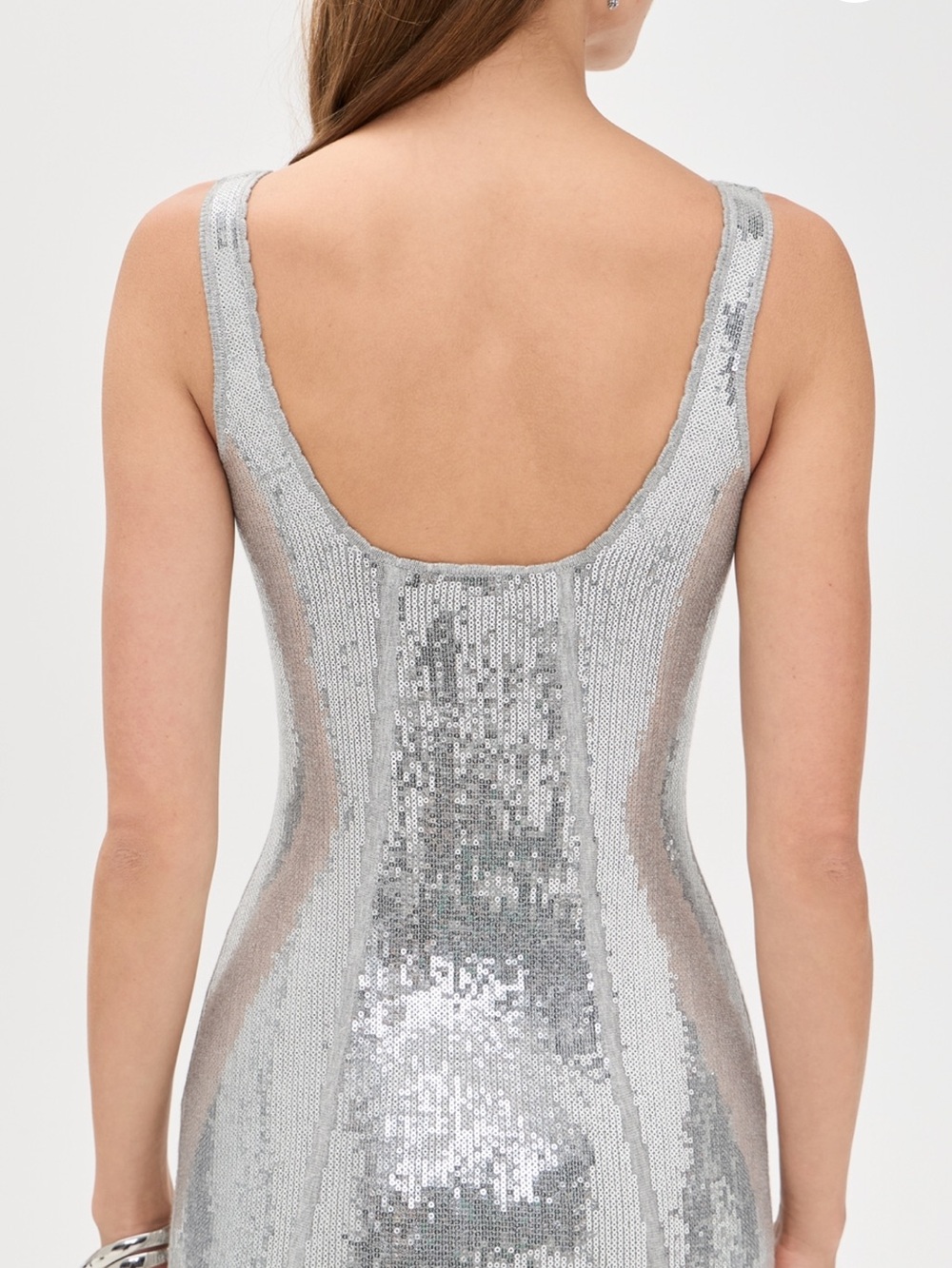 Fleur du Mal Gray Sequin Knit Top - Picture 3 of 10